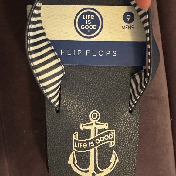 Life Is Good Blue Nautical Sandals